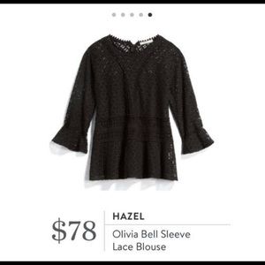 Hazel Olivia Bell Sleeve Lace Blouse